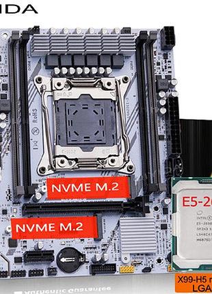 Материнская плата qiyida x99 h5 + процессор xeon e5 2650 v4 (12 ядер/24 потоков), частота до 2.9 ghz.