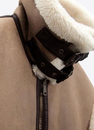 Бежевий  жилет дублянка  zara, s 6