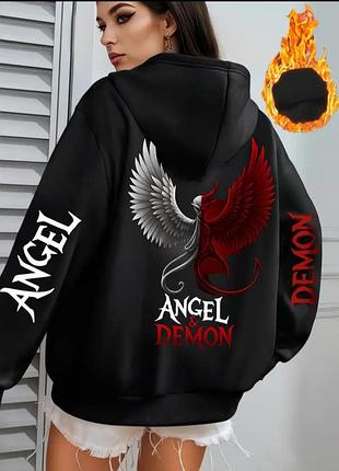 Толстовка angel &amp; demon на флісе