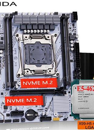 Материнская плата qiyida x99 h5 lga 2011-3 + процессор 4620v3 (10 ядер / 20 потоков), частота до 2.6 ghz.