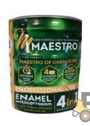 Грунт эмаль "4в1" черная maestro 0,9 кг
