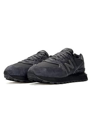 New balance 574 classic gtx dark grey black