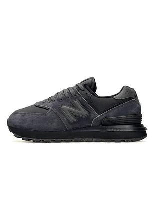 New balance 574 classic gtx dark grey black 2