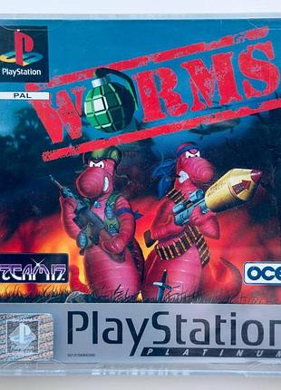 Worms platinum, б/в, англійська версія - диск для playstation 1