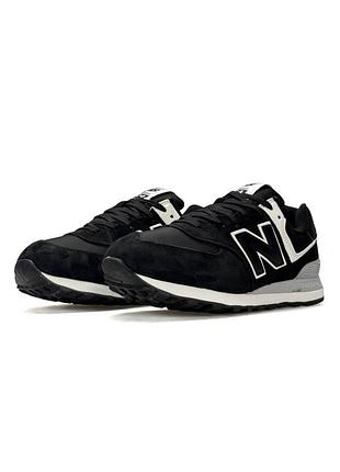 New balance 574 classic m gtx black white grey