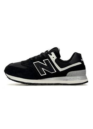New balance 574 classic m gtx black white grey 2
