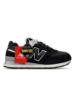 New balance 574 classic m gtx black white grey 4
