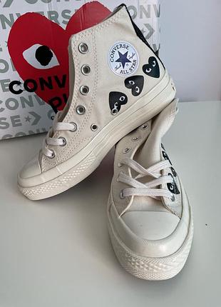 Стильні кеди колаборації converse & comme des garcons р.36 нові