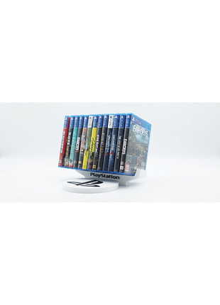 Подставка для дисков playstation на 12 слотов — органайзер для игр ps5 / ps4 / ps3 с логотипом