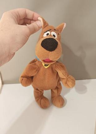 1998 warner bros studios store 10" talking plush scooby doo bean bag doll-used, вінтаж