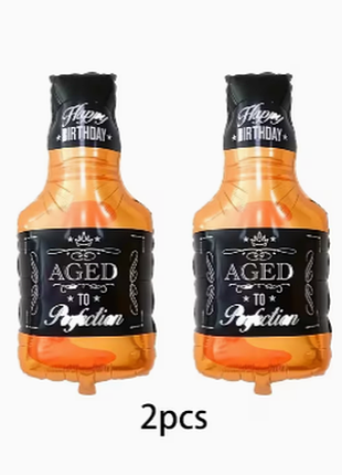 Набір фольгованих кульок пляшка віскі aged to perfection 74 см 2 шт