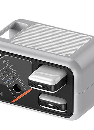 Портативная зарядная станция litheli flint b288, 300вт, 287 вт*ч + 2 съемные power bank 20000 мач