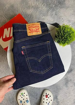 Мужские джинсы темно голубого цвета levis 514 w32\l34 черные 502 джинсовка 501 шерпа 510 прямые 505