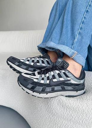 😍 женские кроссовки nike p-6000 black/grey 3