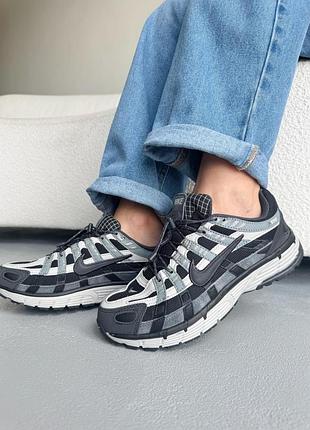 😍 женские кроссовки nike p-6000 black/grey 5
