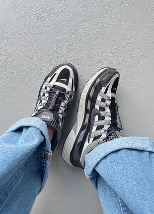 😍 женские кроссовки nike p-6000 black/grey 6