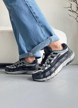 😍 женские кроссовки nike p-6000 black/grey 7