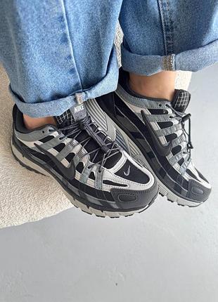 😍 женские кроссовки nike p-6000 black/grey 9