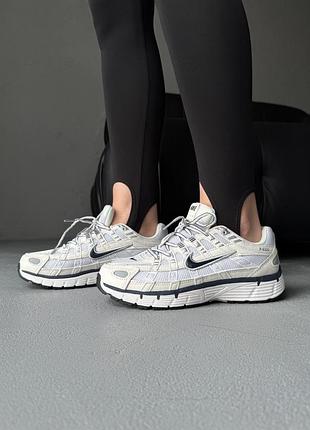 😍 жіночі кросівки nike p-6000 summit white/obsidian