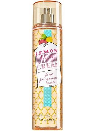 Парфумований спрей для тіла bath & body works (1200198025260) lemon pomegranate cream 236 ml