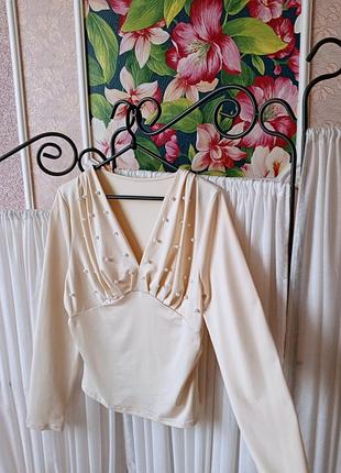 Красивий лонг кофта з перлинками shein. 3