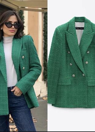 Піджак жіночий твідовий zara