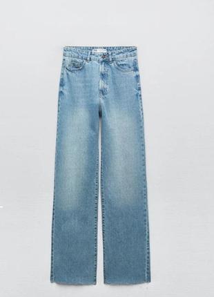 Джинси з широкими штанинами, zara