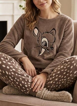 Теплая плюшевая пижама primark
