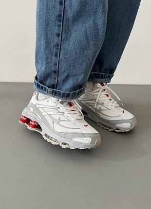 😍 жіночі кросівки nike supreme shox ride 2 grey/white