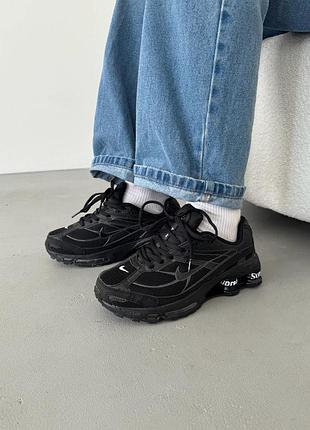 😍 женские кроссовки nike supreme shox ride 2 black