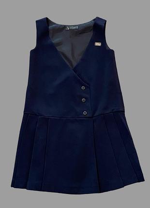 Школьный сарафан синий для девочки 140
