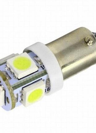 Светодиодные лампы ba9s t4w 4+1 smd 5050 — 2 шт., белые, 12 в, для поворотников, внутреннего освещения и подсветки номерного знака