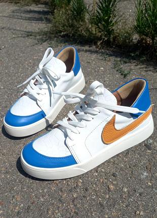 Кеды детские кожаные