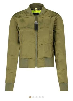 Куртка guess. , бомбер, укорочений крій (кроп), на блискавці 5