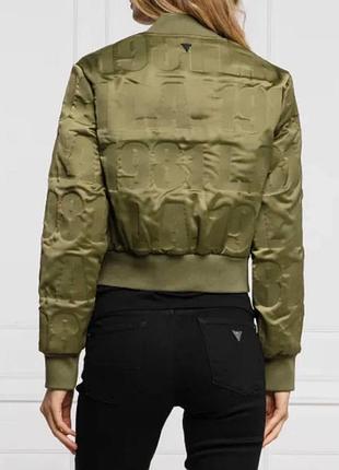 Куртка guess. , бомбер, укорочений крій (кроп), на блискавці 4