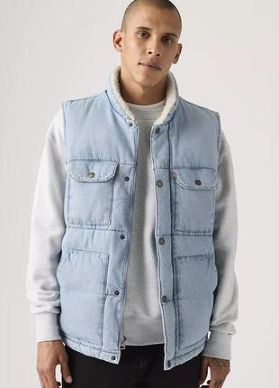 Мужская джинсовая жилетка levi's 3