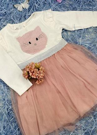 Платье белый верх kitten 4661, размер 92