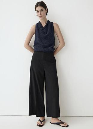Брюки графитового цвета massimo dutti, 100% шерсть
