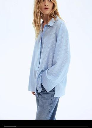 Жіноча сорочка у смужку h&m розмір m