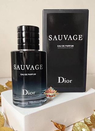 Чоловіча парфумована вода christian diоr sauvage (діор саваж) 100 мл стійкий деревний аромат