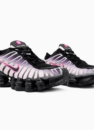 😍 жіночі кросівки nike shox tl black/playful pink