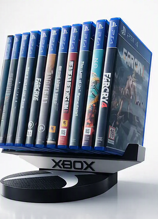 Подставка для дисков xbox на 14 слотов — органайзер для игр xbox series x / s / one с логотипом