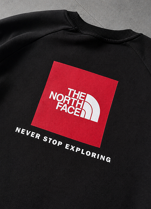 The north face raglan red box crew sweatshirt, m, світшот 4