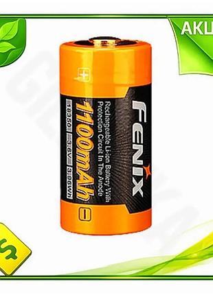 Ve акумулятор 18350 fenix 1100 new version маг 3,6 в для ліхтарів та портативних пристроїв li-ion бата n6w_ver