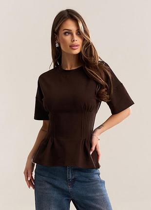 Футболки issa plus 15623 3xl темно-коричневый