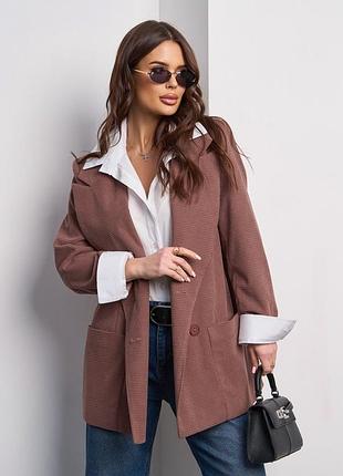 Піджаки issa plus 15019 xxl коричневий