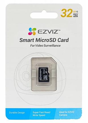 Карта памяти microsdhc 32gb ezviz class 10 uhs-i для камер видеонаблюдения, видеорегистраторов и смарт-устройств