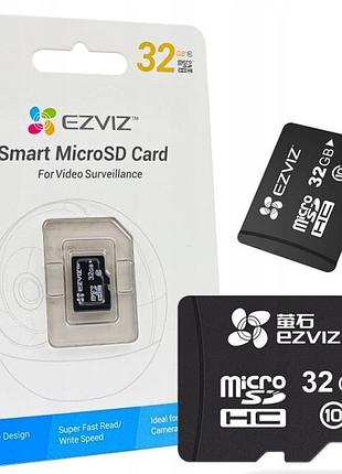 Карта памяти microsdhc 32gb ezviz class 10 uhs-i для камер видеонаблюдения, видеорегистраторов и смарт-устройств