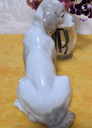 Сидящая собака статуэтка фарфор nao lladro 2