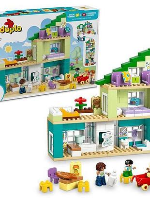 Конструктор lego duplo town 3-в-1 сучасний сімейний будинок з фігурками 166 деталей ( 10470)
